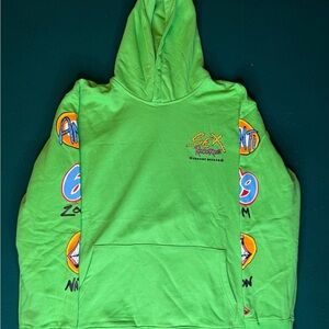 Chrome Hearts Green Hoodie with Colorful Graphics